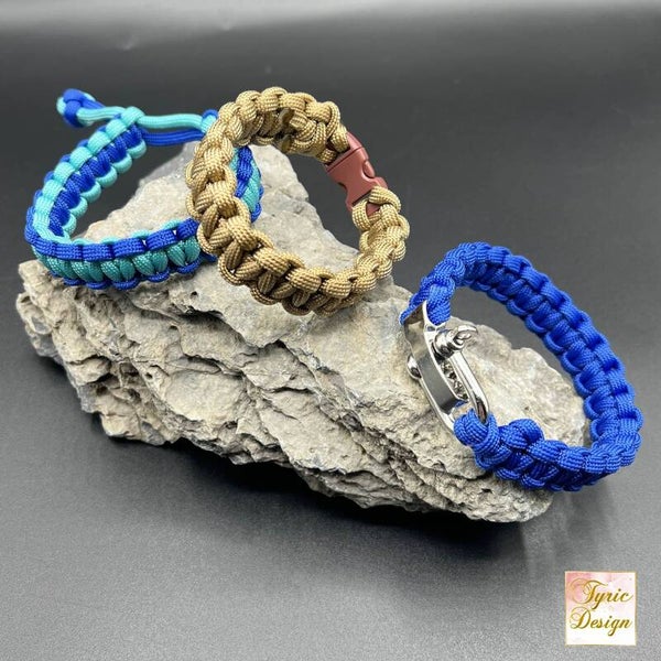 Paracord-Armband "Cobra" * Individuelle Anfertigung nach Maß und Wunsch * 3 verschiedene Verschlussmöglichkeiten * Unikate