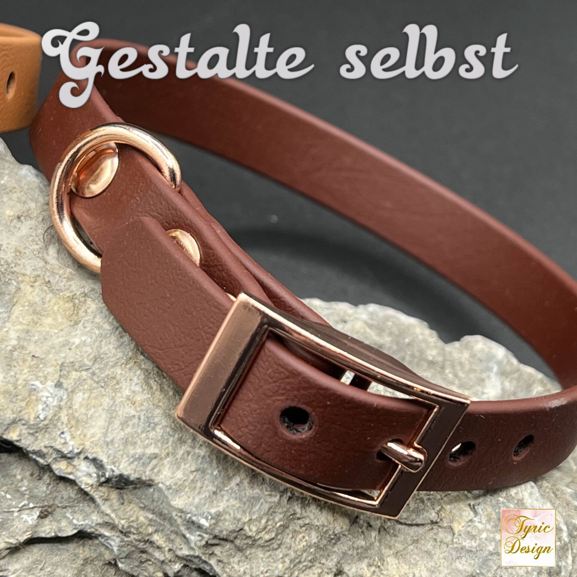 Biothane-Halsband * 16mm breit * Maßanfertigung * 26 Farben * 6 verschiedene Beschläge * Individuelle Unikate