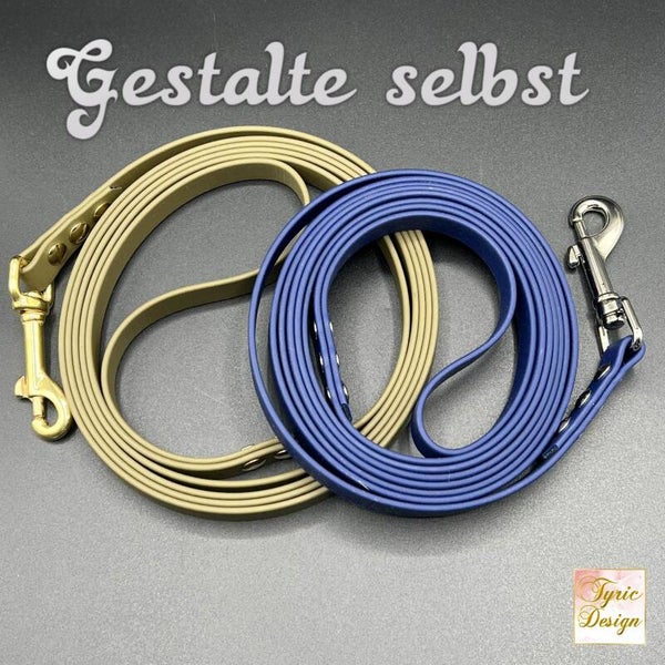 Biothane-Leine mit Handschlaufe * 19mm (M) oder 25mm (L) breit * 26 Farben * 6 verschiedene Beschläge * Individuelle Unikate *