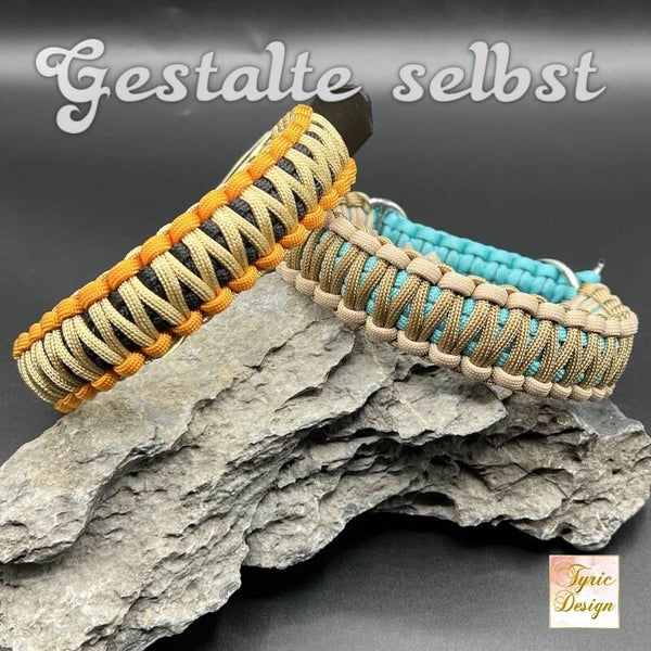 Paracord-Halsband "King Cobra" mit Steckschnalle in 6 Farben * freie Farbwahl * individuelle Maßanfertigung*