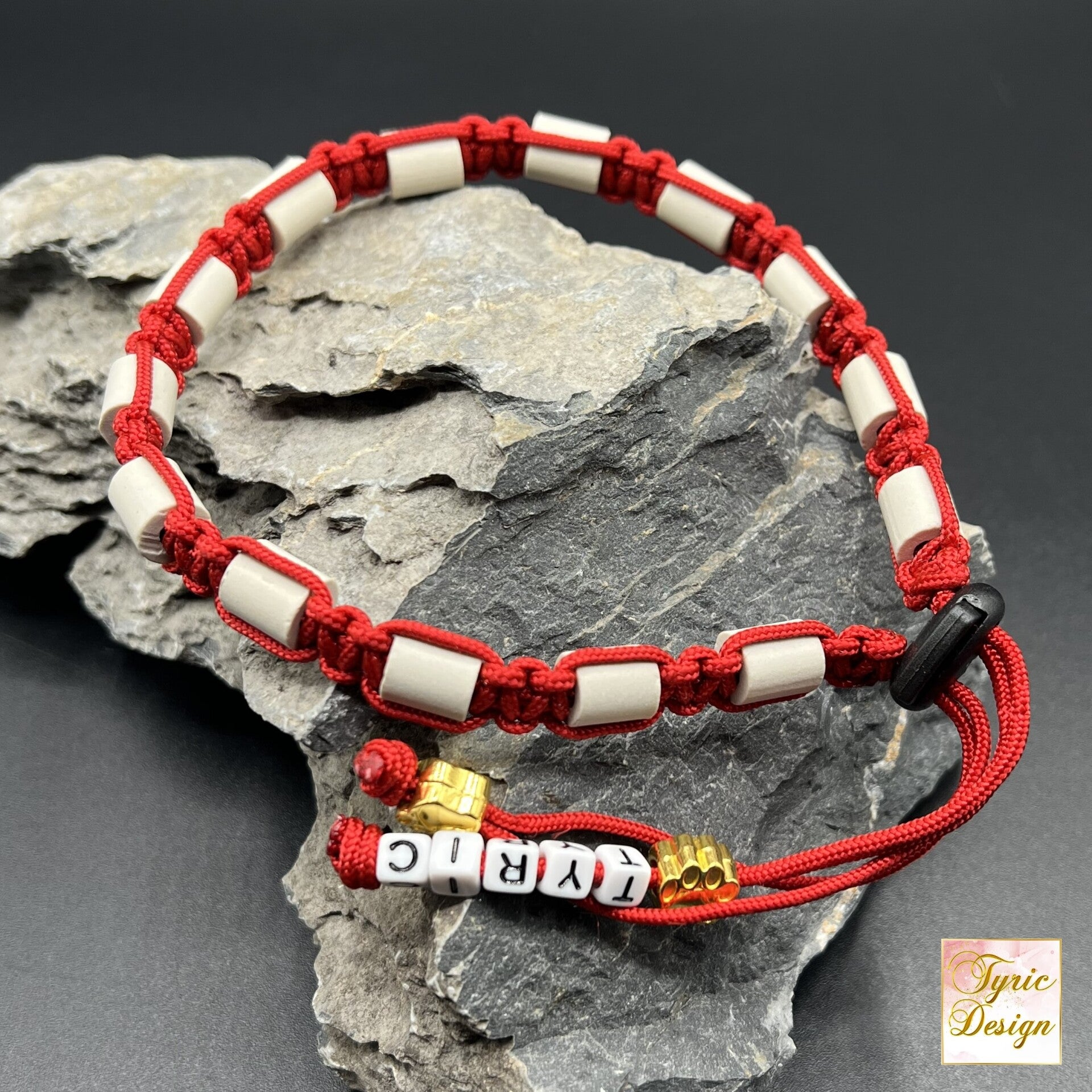 EM-Keramik-Halsband aus Paracord Type I "Classic" (einfarbig) * Individuelle Maßanfertigung * Auswahl von 49 Farben * Personalisierbar