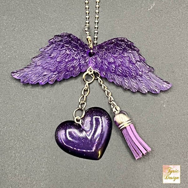 Anhänger Engelsflügel, Schutzengel aus Resin (Epoxidharz) Individuelle Herstellung, Personalisierung möglich