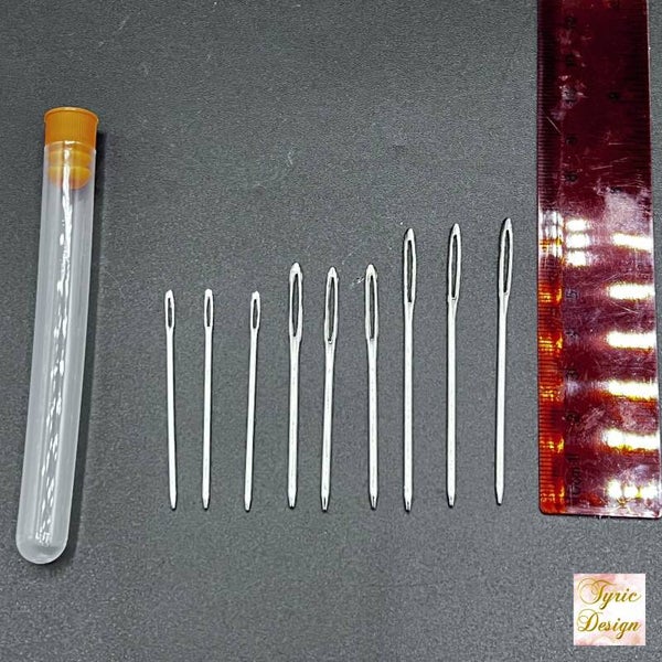 Nähnadeln mit großem Öhr und und halb-stumpfer Spitze