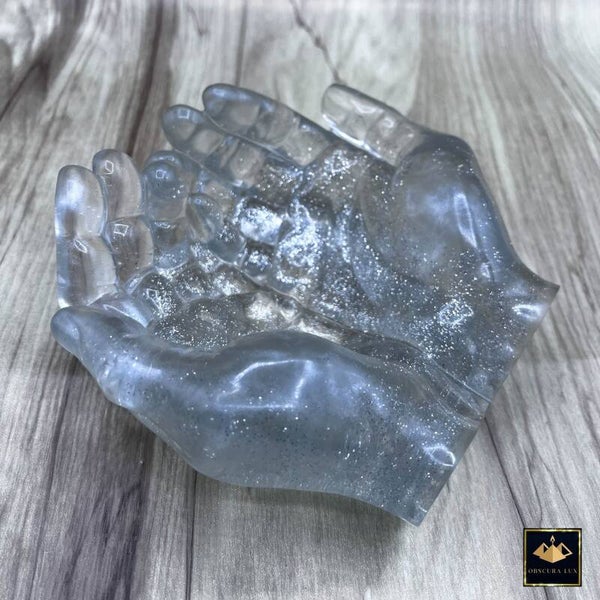 Handgefertigte Skulptur „Haltende Hände“ – Personalisierte Kunst aus Resin