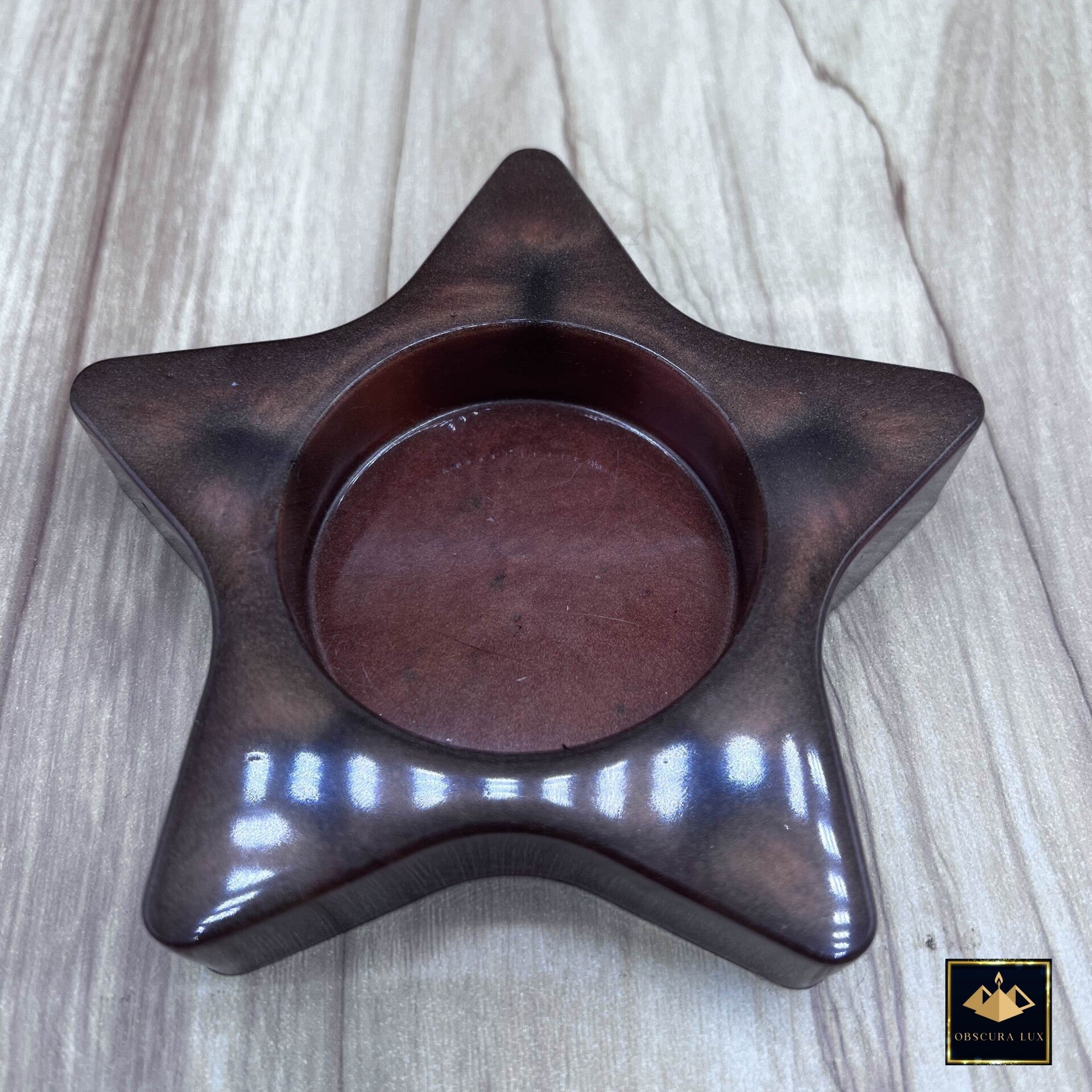 Kerzenhalter aus Resin (Epoxidharz) * Stern * für Jumbo-Teelichter * Herstellung auf Wunsch * freie Farb- und Design-Wahl * Weihnachten