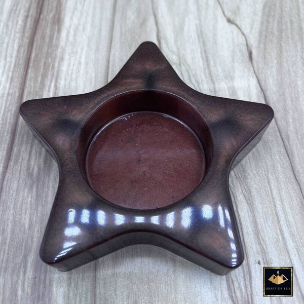 Kerzenhalter aus Resin (Epoxidharz) * Stern * für Jumbo-Teelichter * Herstellung auf Wunsch * freie Farb- und Design-Wahl * Weihnachten