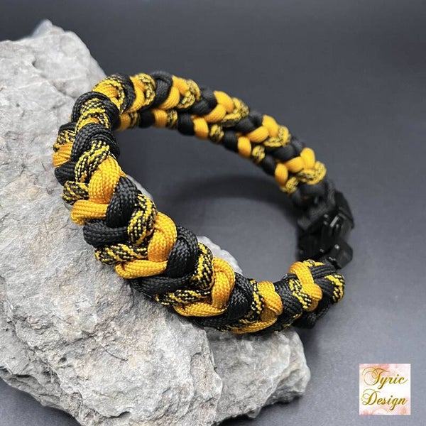 Paracord-Halsband "Juno" - für kleine Hunde! - NICHT VERSTELLBAR - selbst zusammenstellen - Maßanfertigung - Unikat!
