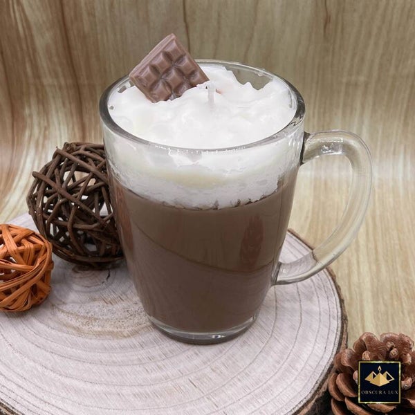 Hot Chocolate Kerze im Glas | Handgefertigt | 100% Soja-Wachs | Lange Brenndauer