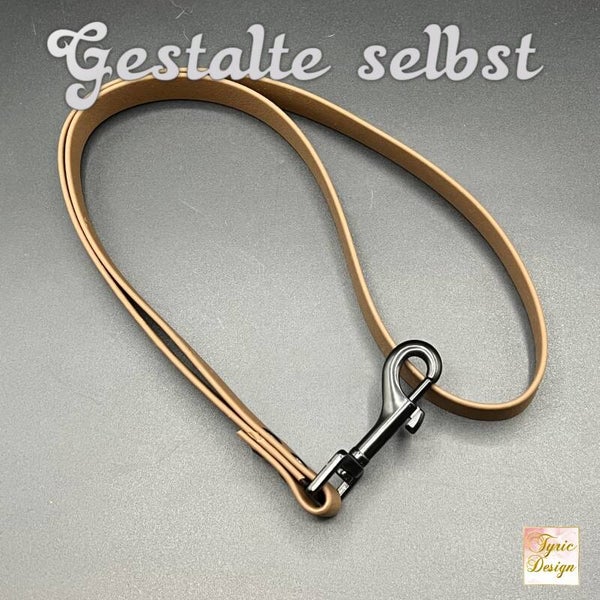 Kurzführer aus Biothane * 3 verschiedene Längen * 2 Breiten * 26 Farben * 6 Beschläge zur Auswahl * individuelle Anfertigung