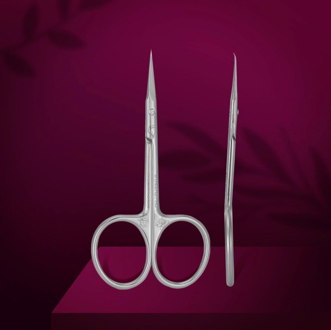 Professional cuticle scissors with hook EXCLUSIVE 21 TYPE 2 (magnolia)