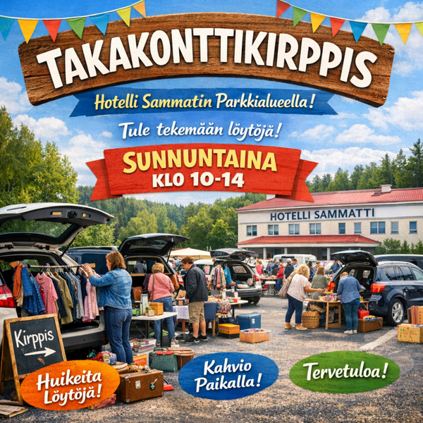 Takakonttikirppis su 14.6.2026 klo 10.00 - 16.00