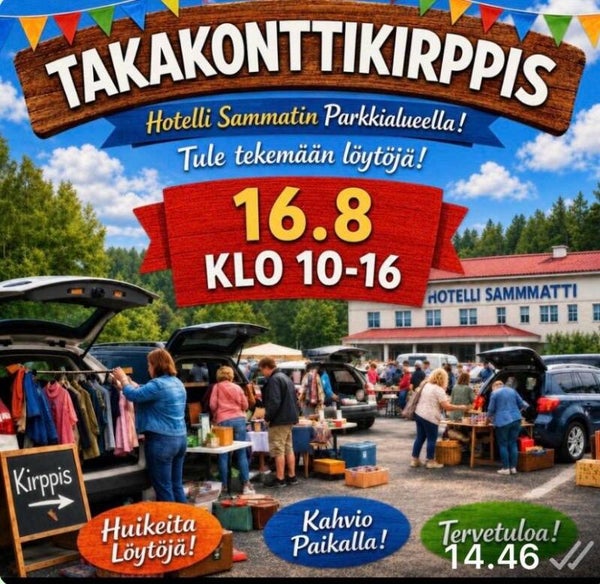 Takakonttikirppis su 16.8.2026 klo 10.00 - 16.00
