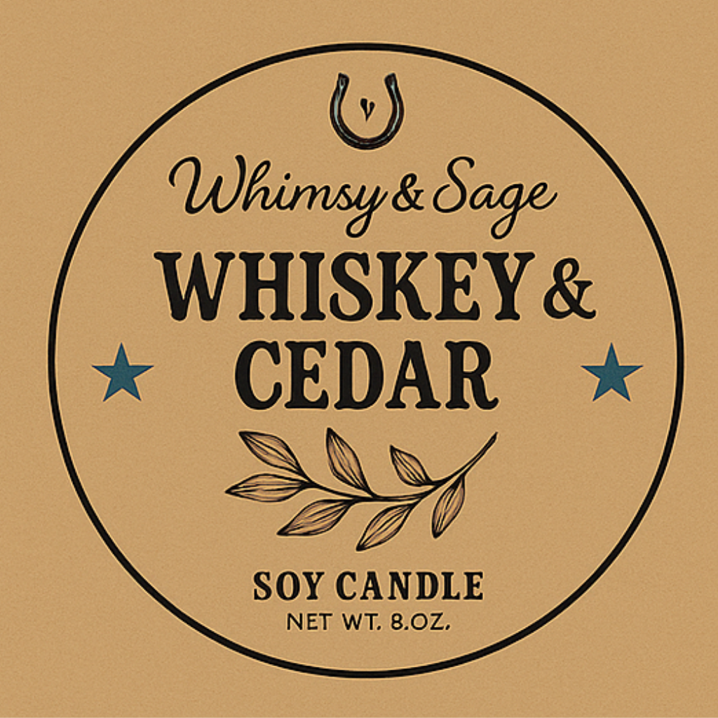 🥃 Whiskey & Cedar – Soy Candle (8 oz)