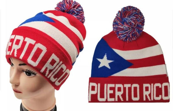 Puerto Rico flag beanie hat