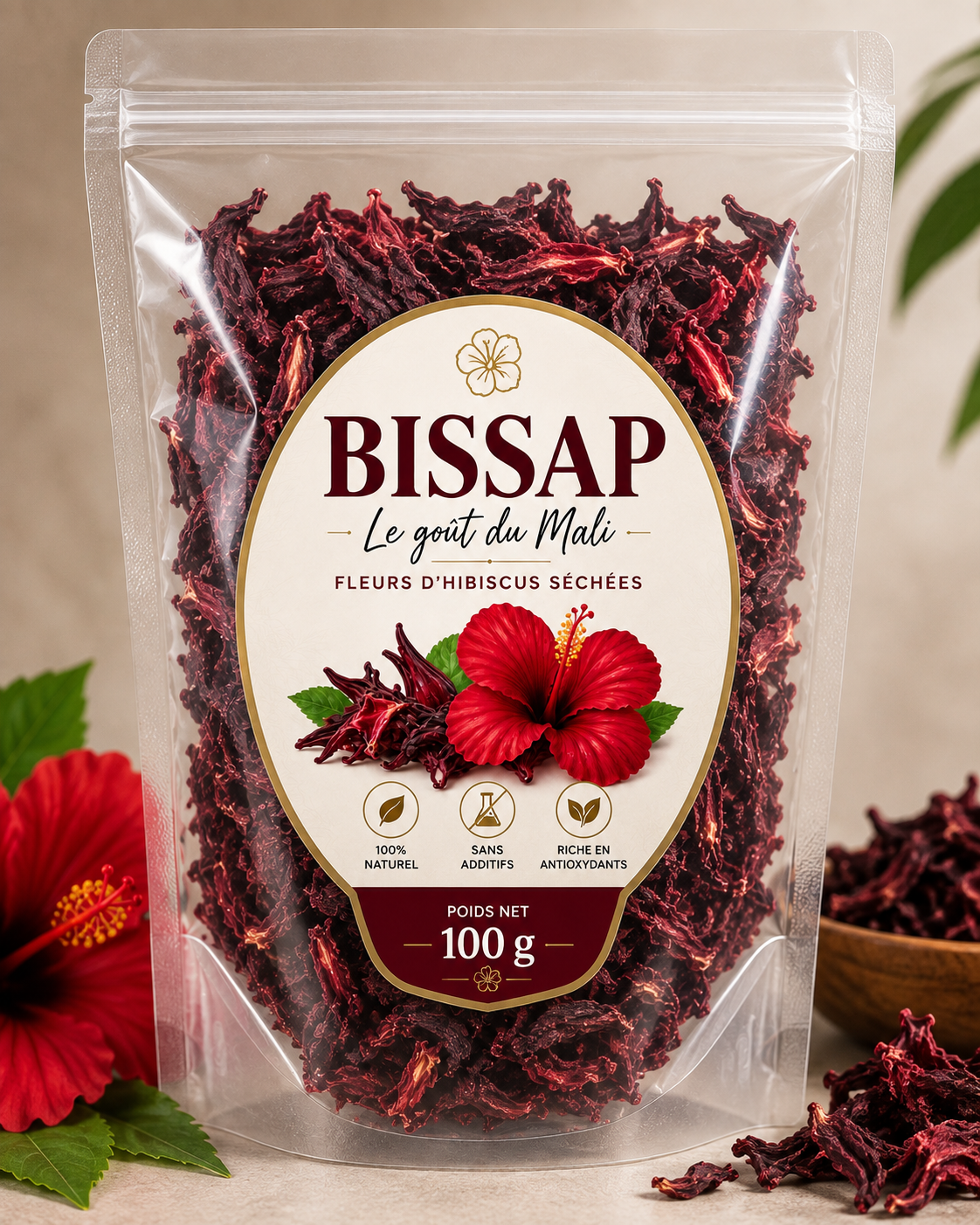 fleur d’hibiscus séchée
