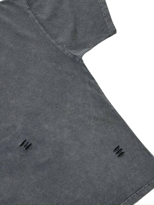 Playera oversize deslavada destruction Premium