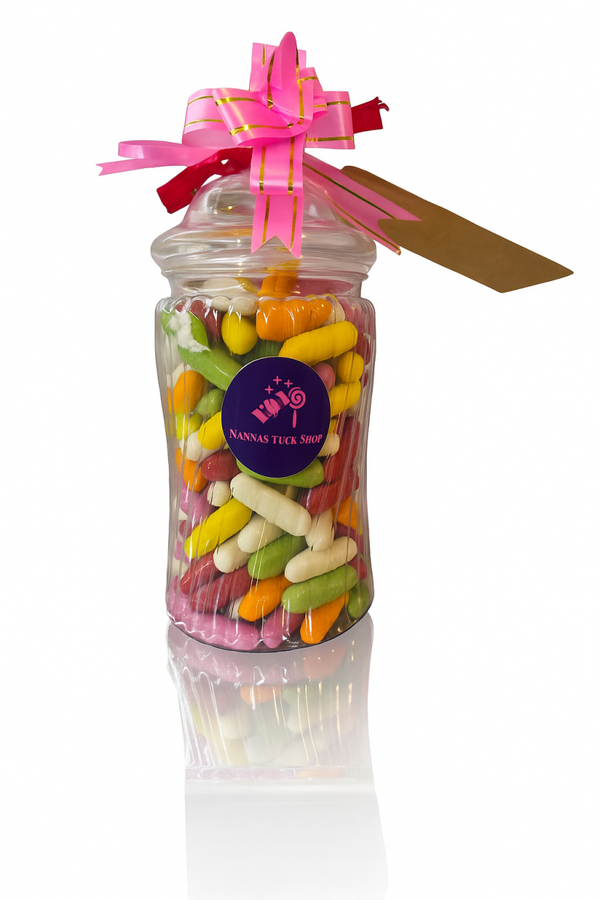 400g Taveners Liquorice Comfits jar