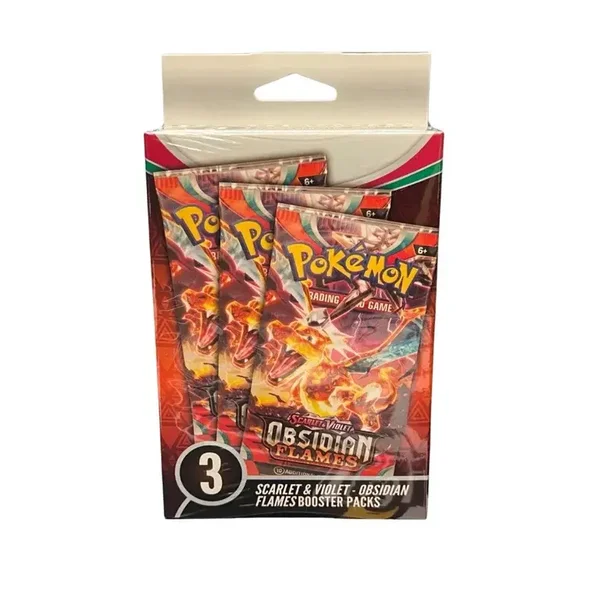 Pokemon TCG Scarlet & Violet Obsidian Flames 3 Pack Hanger Box