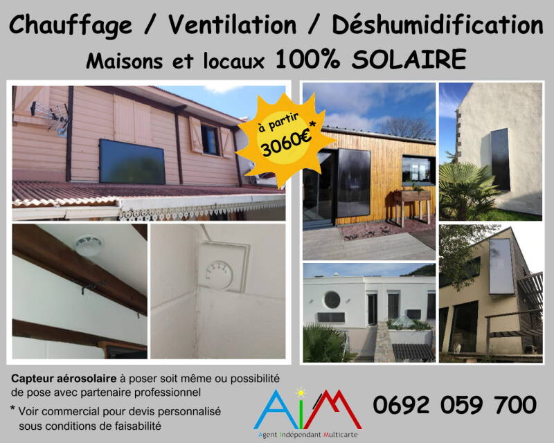 Chauffage maosns et locaux 100% solaire