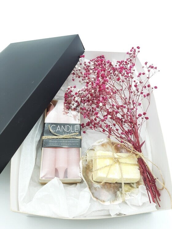 Kaarsen set "Soft pink"
