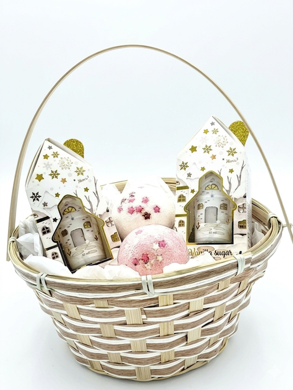 Kerst Verwenmandje: Bruisballen & Handcrème