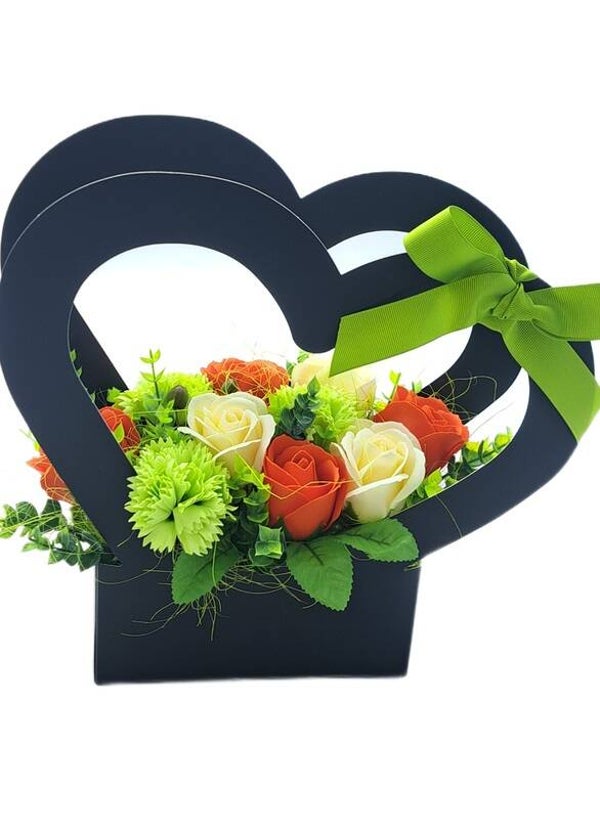 Zeep bloemen boeket "Hartvorm"