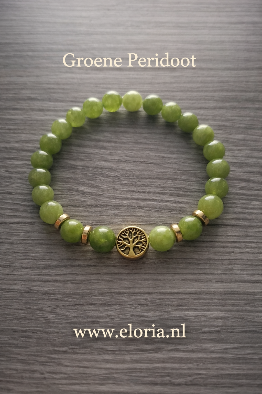 Groene Peridoot met levensboom