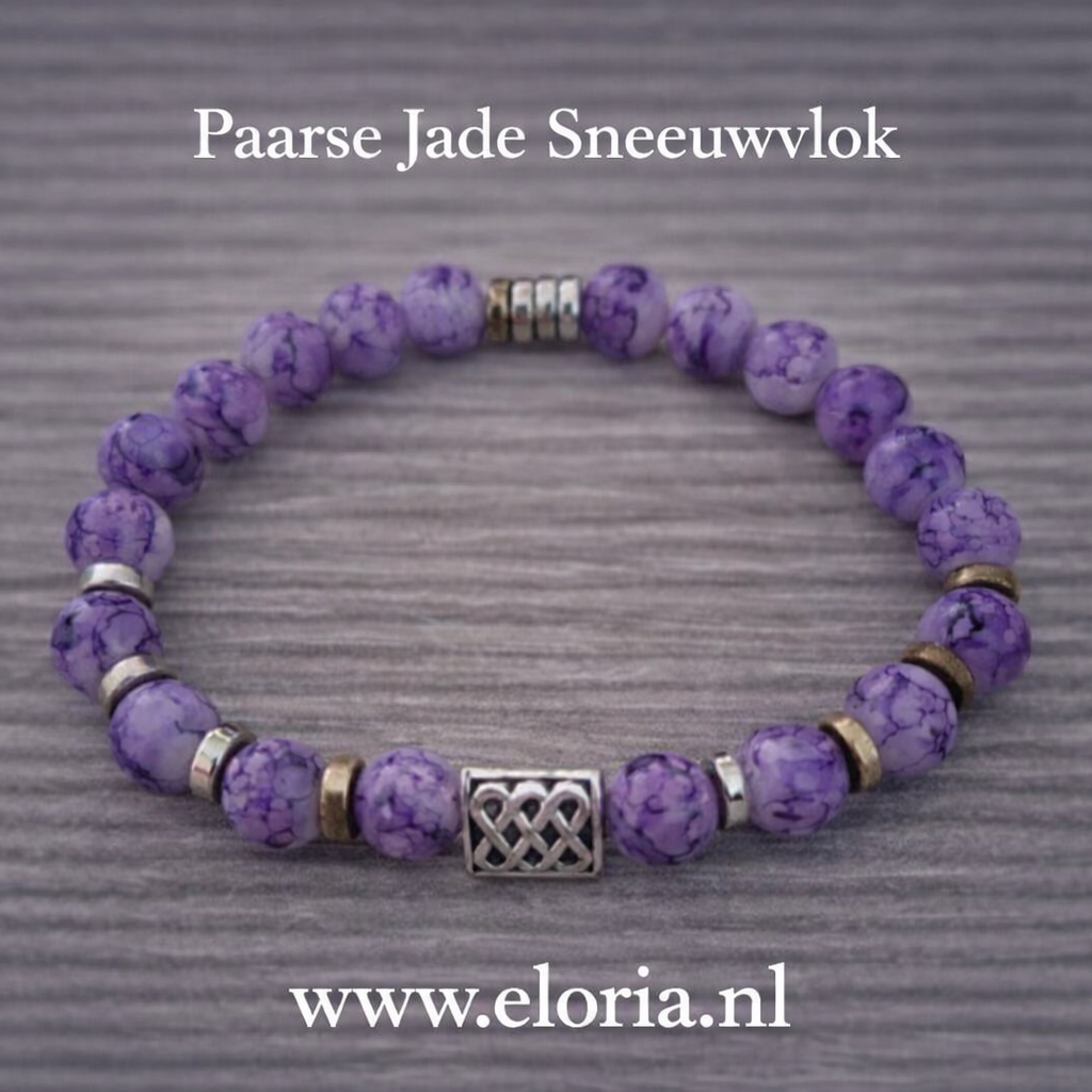 Paarse Jade Sneeuwvlok patroon