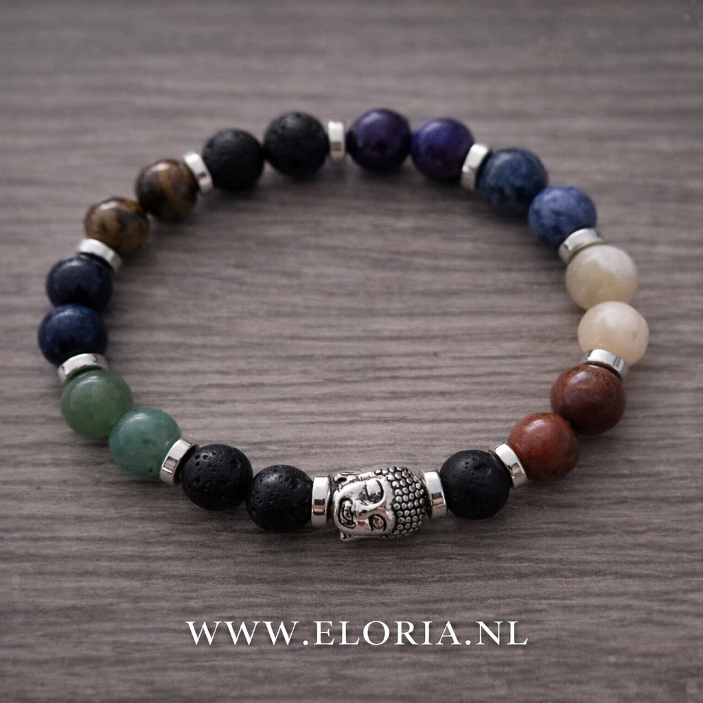 Natuursteen armband 7 chakra’s