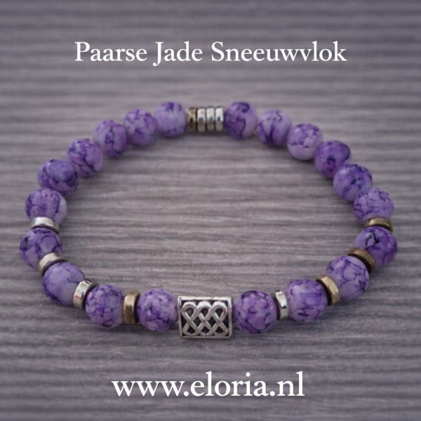 Paarse Jade Sneeuwvlok patroon