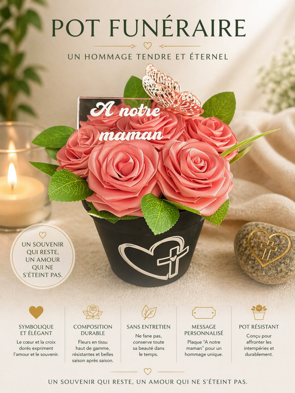 Pot de fleur funéraire taille S