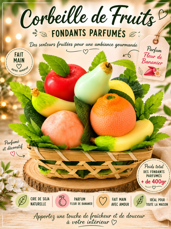 Panier de fruits en fondants parfumés