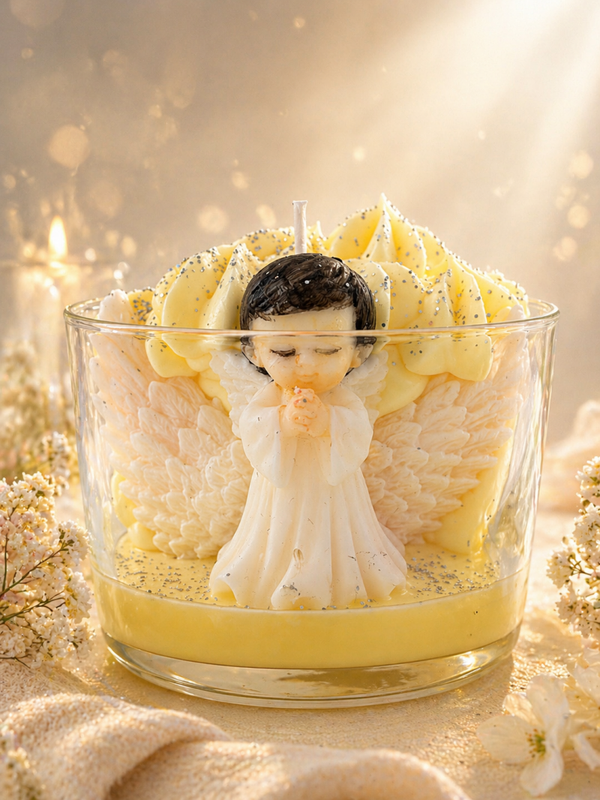 Bougie ange garçon