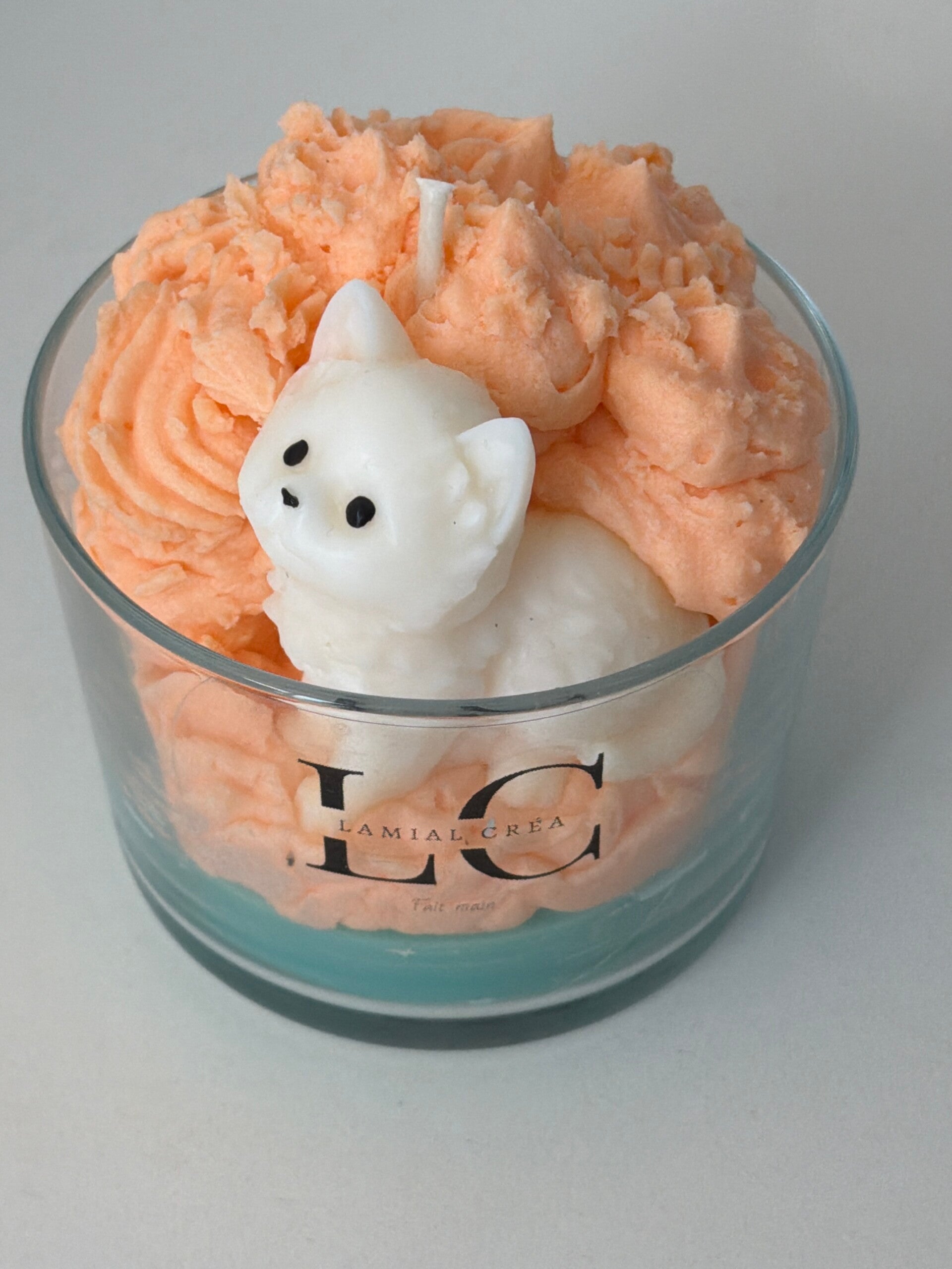 Bougie CHAT parfum « fleur de coton »