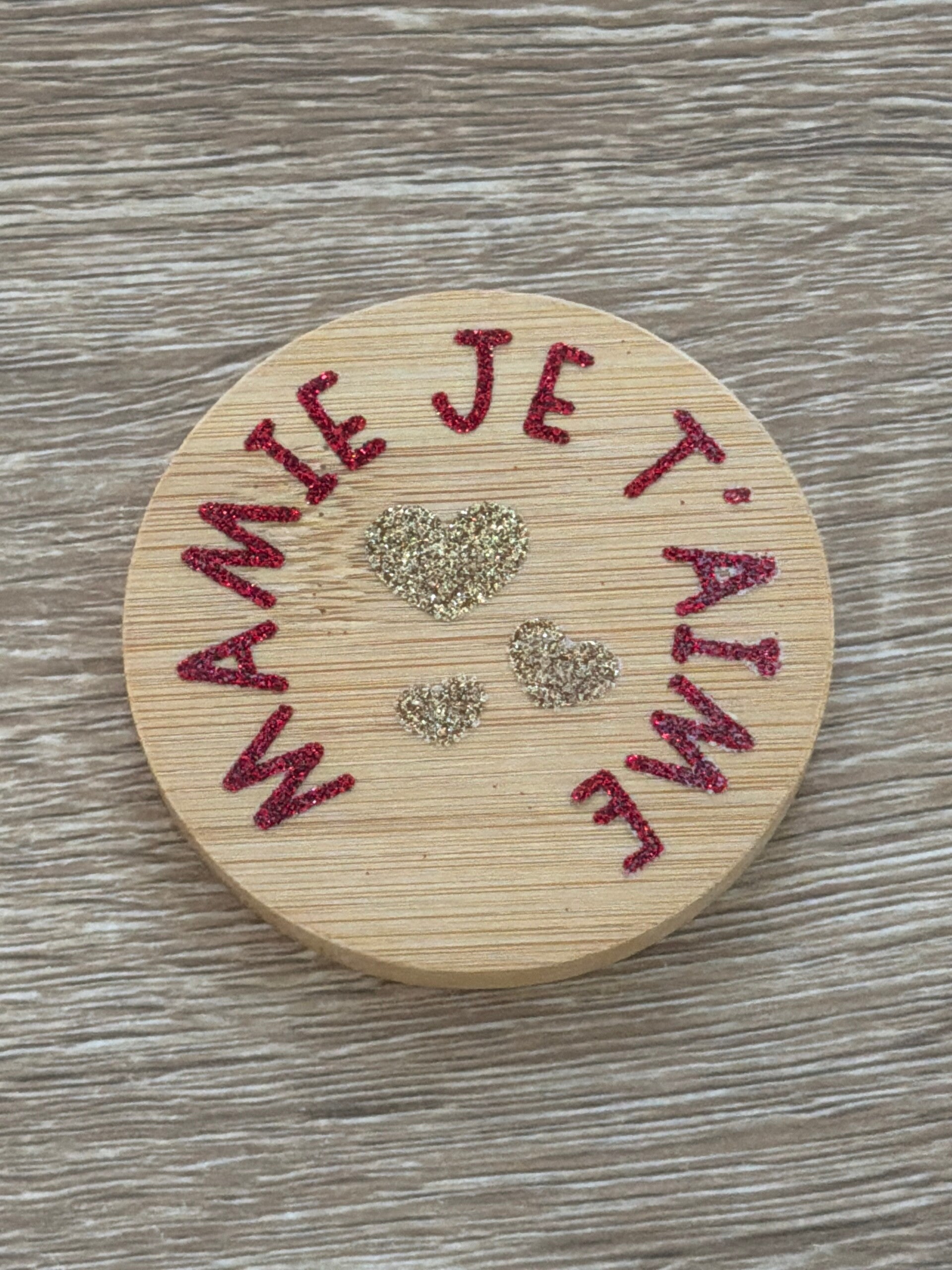 Miroir de poche « mamie je t’aime »
