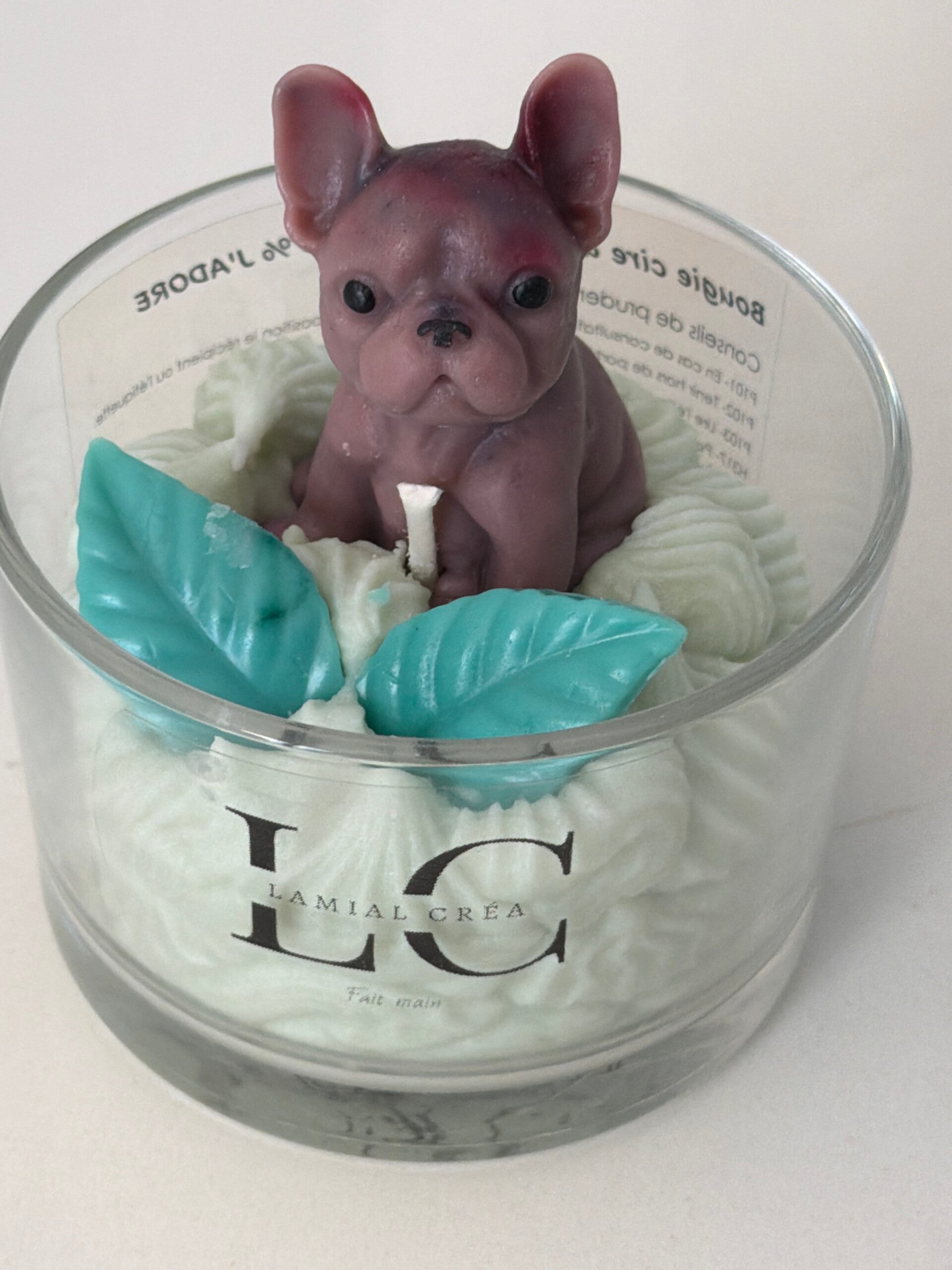 Bougie CHIEN parfum « j’adore »