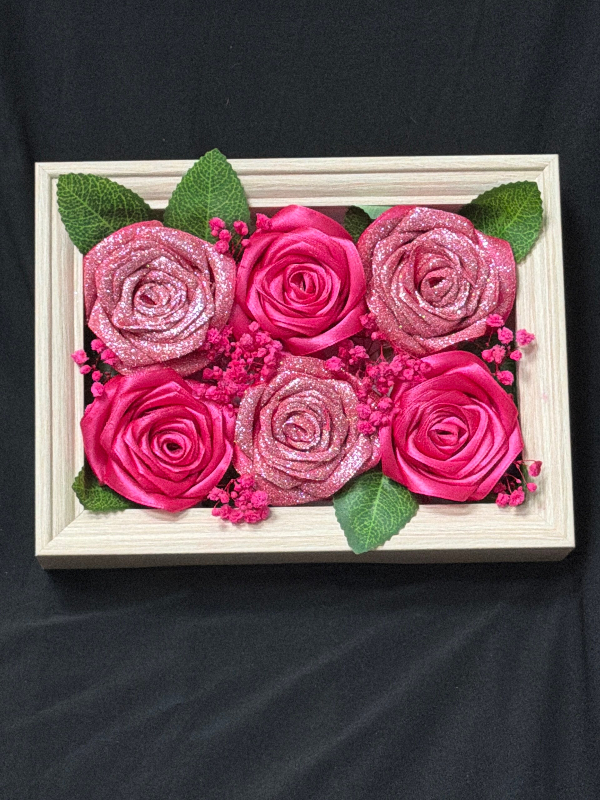 Cadre roses lumineux