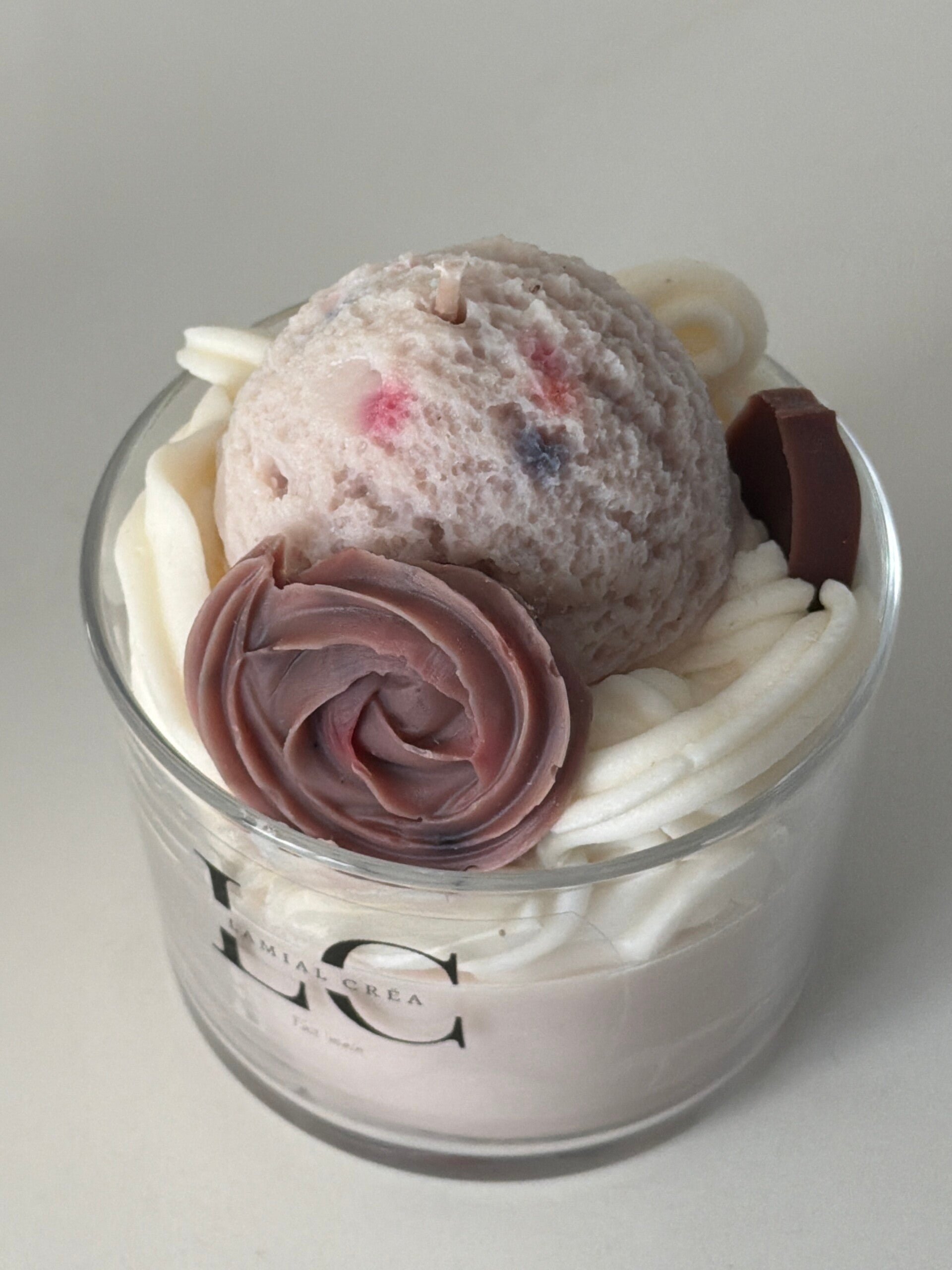 Bougie GLACE parfum « éclat de noisette »