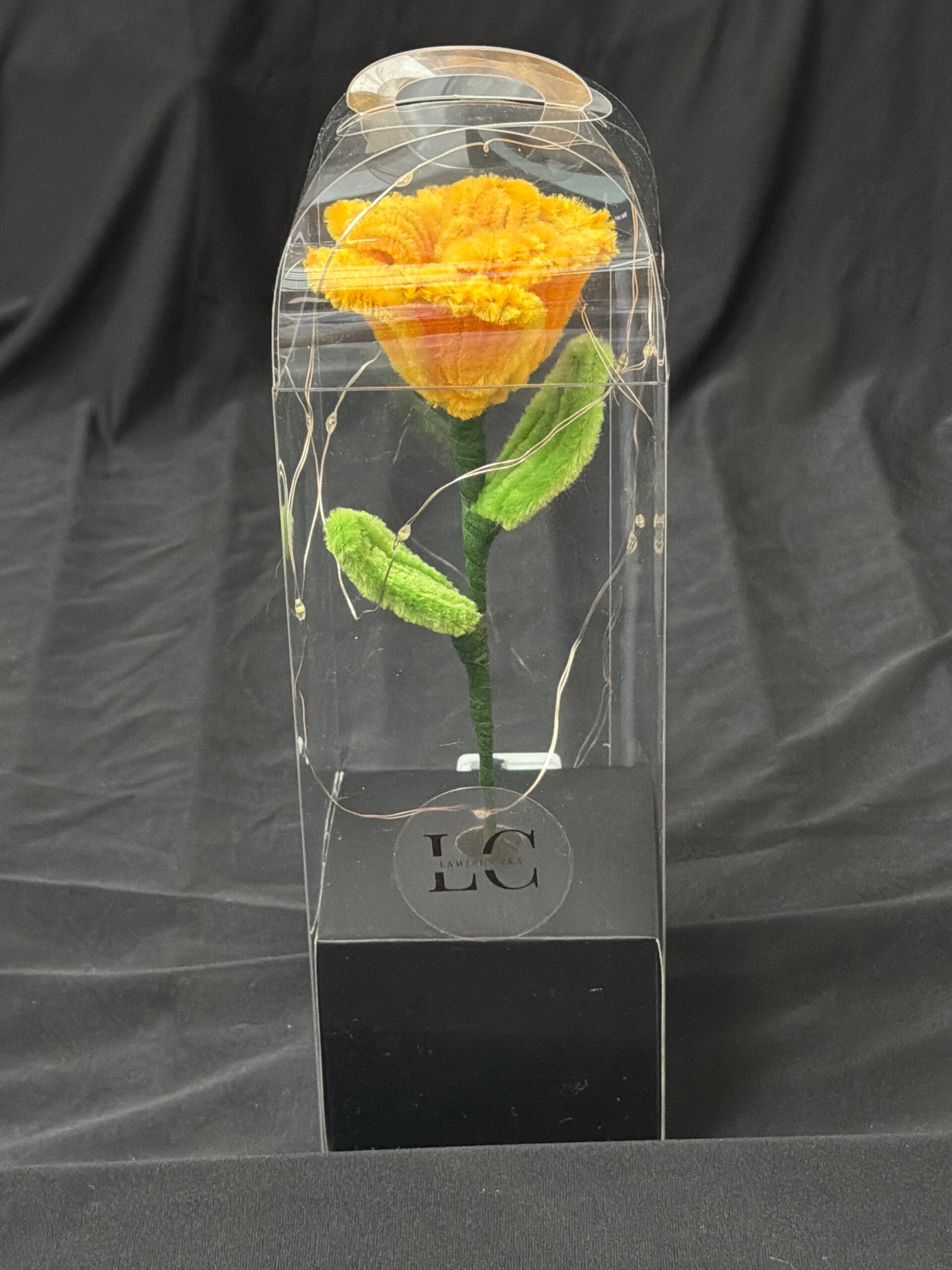 Rose éternelle lumineuse orange