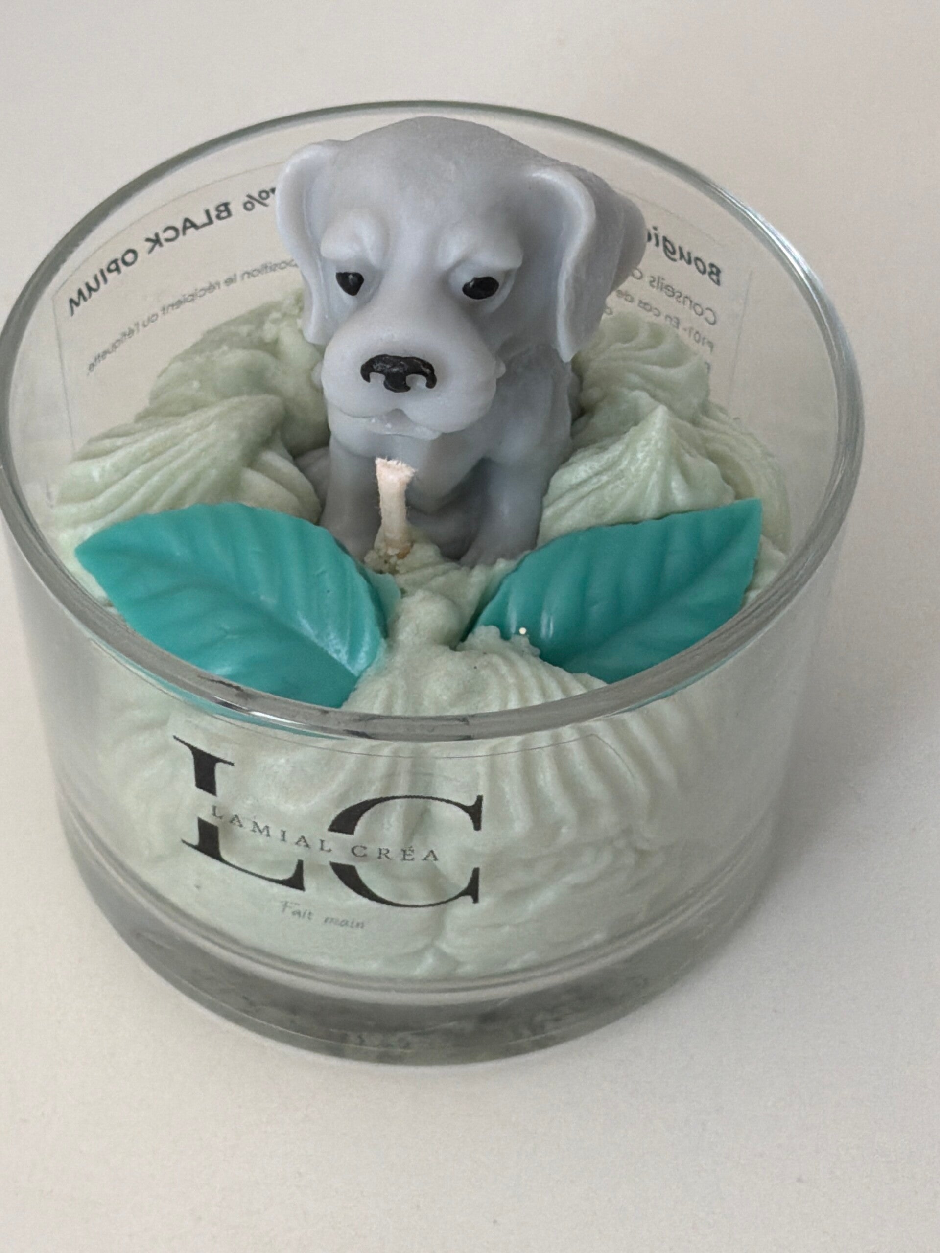 Bougie CHIEN parfum « black opium »