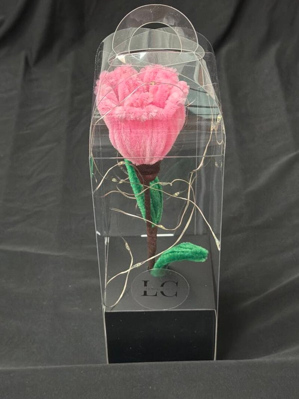 Rose éternelle lumineuse rose vif