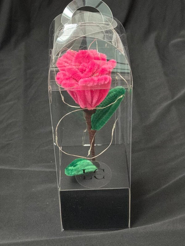 Rose éternelle lumineuse rose foncée