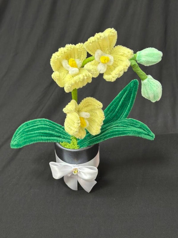 Petit orchidée individuel jaune