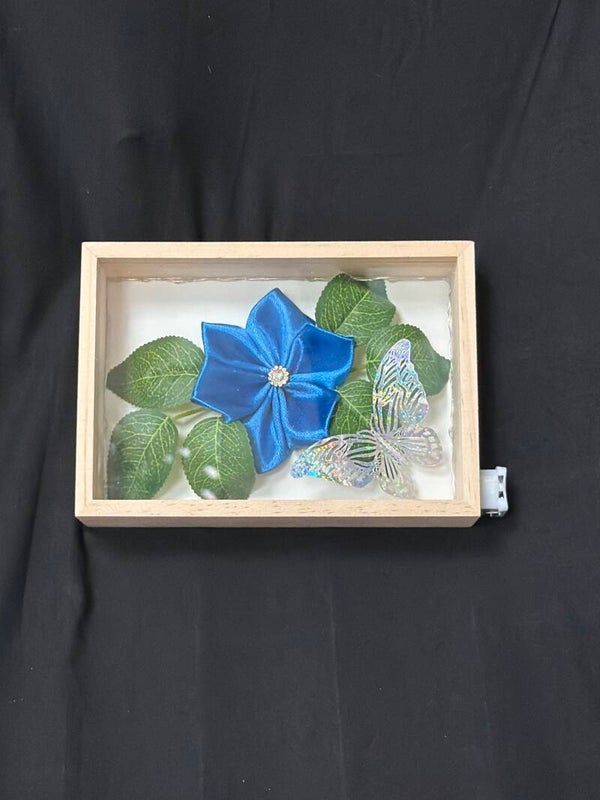 Cadre fleur lumineux