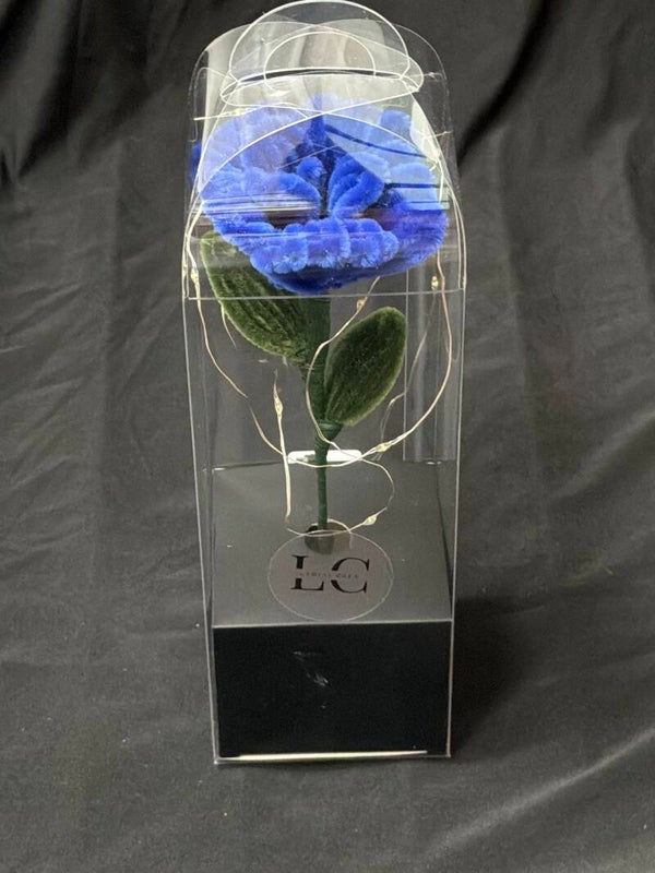 Rose éternelle lumineuse bleu roi