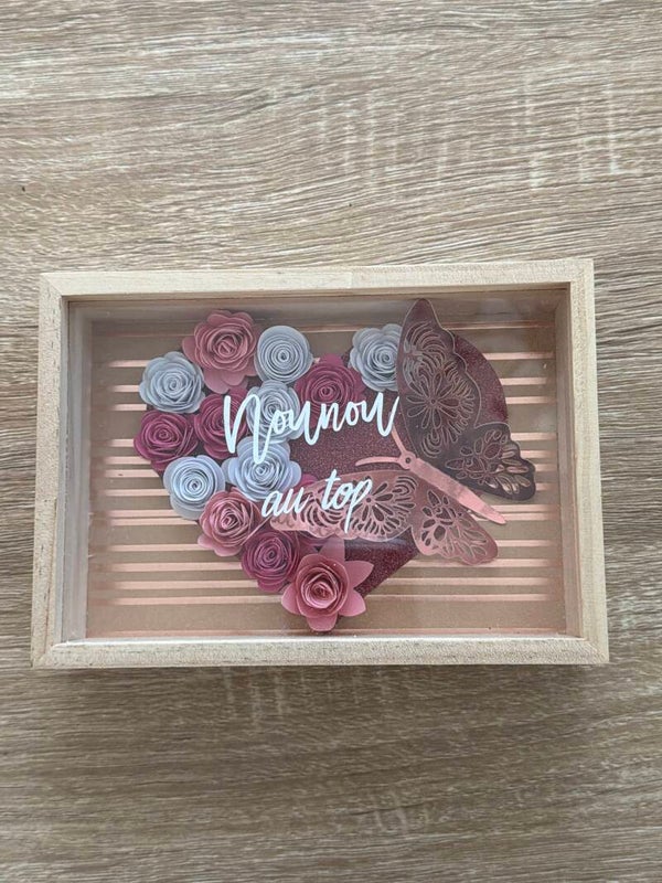 Cadre florale « nounou au top »