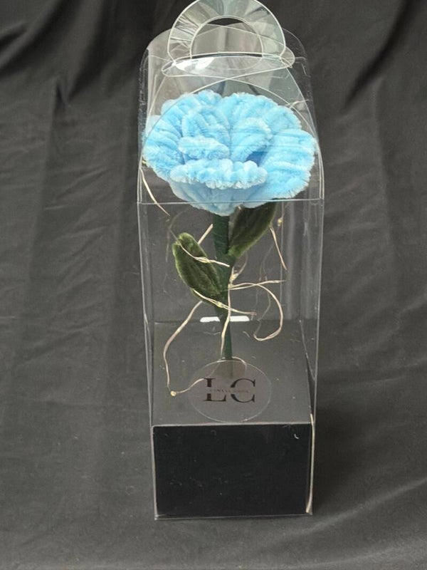 Rose éternelle lumineuse bleu clair