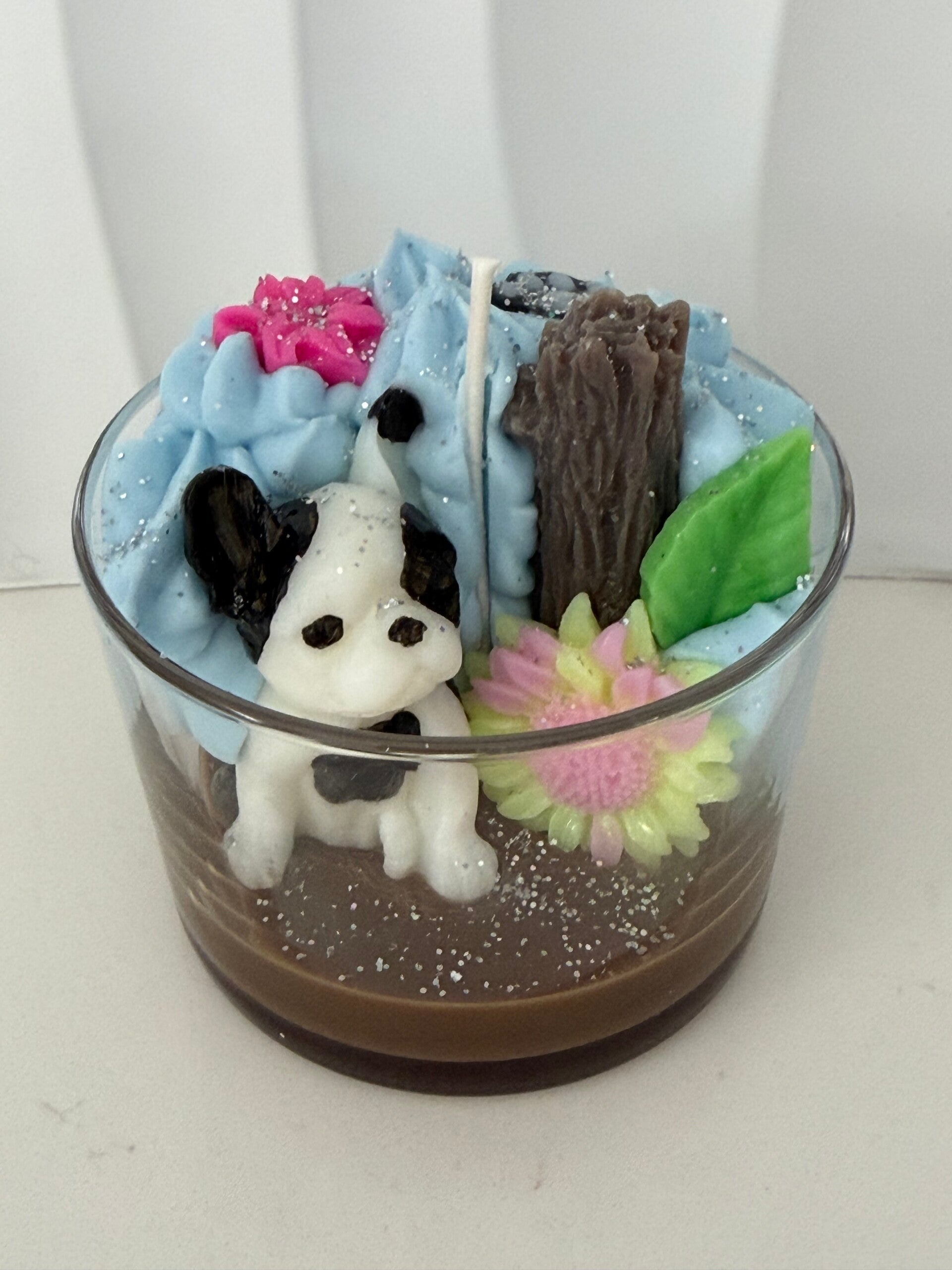 Bougie bouledogues - parfum musc