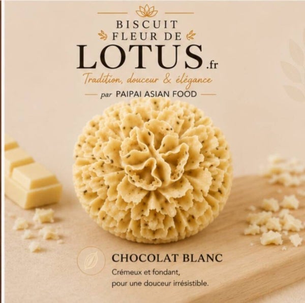 Biscuit Fleur De Lotus goût Chocolat Blanc quantité 5