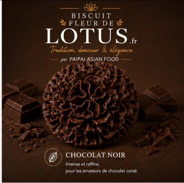 Biscuit Fleur De Lotus goût Chocolat Noir quantité 5